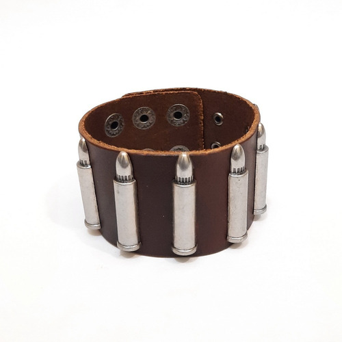 Brazalete Cuero Hombre Balas