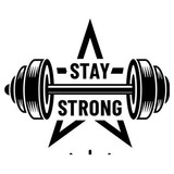 Vinilo Pared Decorativo Stay Strong Gym R849