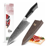 Xinzuo Cuchillo De Chef De Acero Damasco, 8.5 Pulgadas Kirit