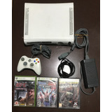 Xbox 360 Elite Blanco Fat - 8 Gb Con 3 Juegos 