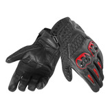 Guantes De Piel Dainese Air Hero Negro/rojo