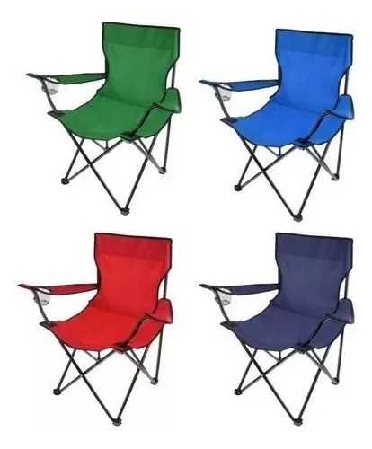 Silla Plegable De Playa Camping Pesca Picnic Con Porta Vaso