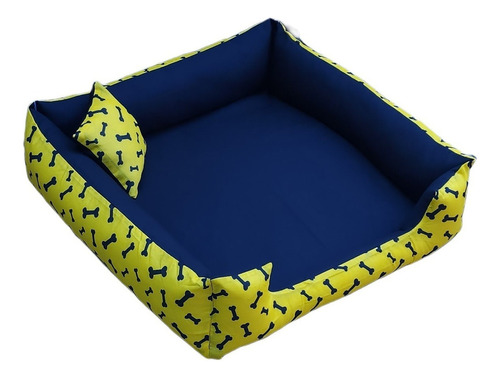 Cama Cachorro 70x70 Cama Pra Cachorro Grande Com Ziper Cor Amarelo E Preto