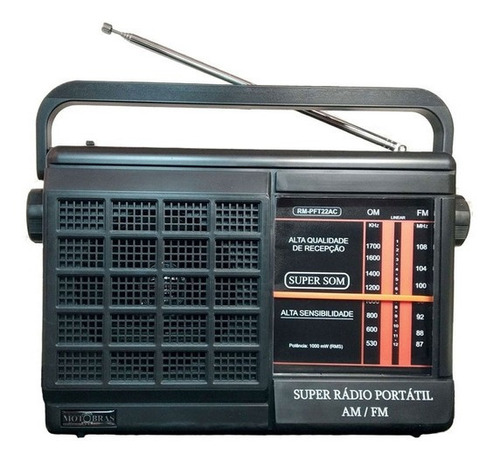 Rádio Motobrás Rm-pft22ac 2 Faixas Am Fm