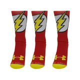 Calcetas Con Diseño De Superheroes, Flash, Logo 3 Pares