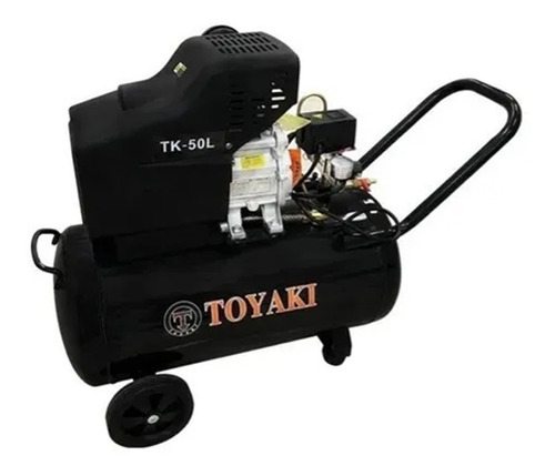 Compresor De Aire Eléctrico Portátil Toyaki Tk-50l Monofásico 50l 3.5hp 220v 50hz Negro