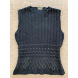 Sweater Versace Vintage Negro - Talle S - Lana Y Cashmere