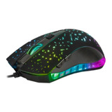 Mouse Gaming Usb Led 7 Colores 6 Botones Xtech Xtm-410 Color Negro