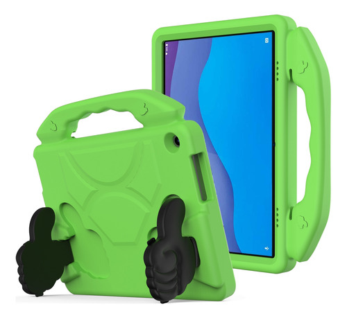 Estojo Verde Com Suporte De Polegar Para Lenovo Tab M10 Hd 1