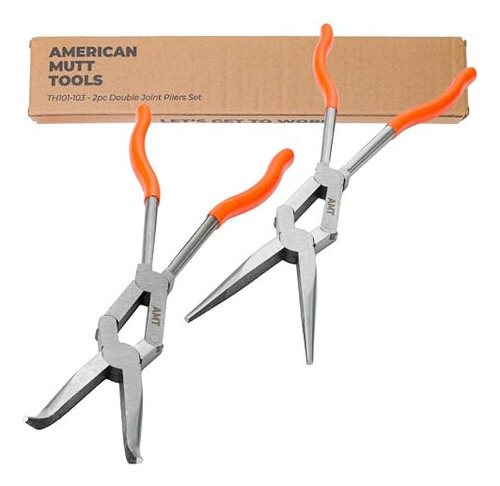 American Mutt Tools Juego De Alicates De Punta Fina De Doble