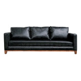 Sofa Estocolmo Sillon Escandinavo 3 Cuerpos Cuero Vacuno