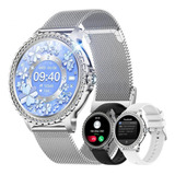 Smartwatch Con Llamadas Por Bluetooth Y Diamantes For Mujer