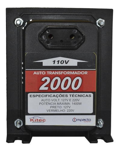 Auto Transformador 2000va - 1400w - 110/220v - Kitec
