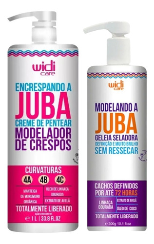 Kit Widi Care Juba Creme Encrespando 1l + Geleia 300ml