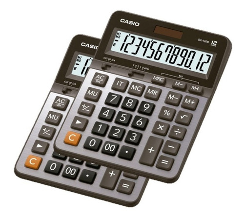 2 Calculadoras Casio Jumbo Escritorio Num Grandes Solar Pila