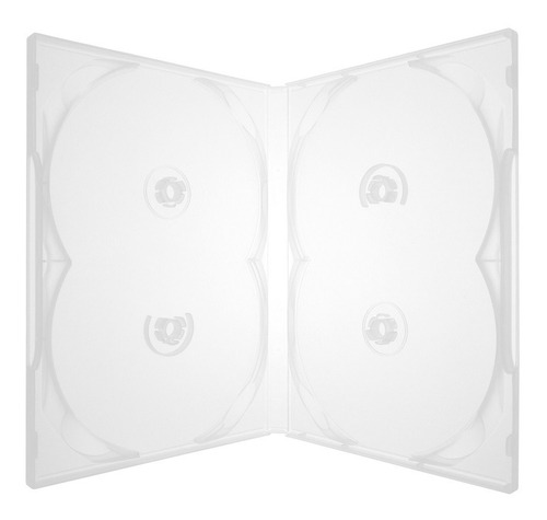 Estojo Box P/ Quadrup Dvd Capa Transparente Amaray 10 Und.