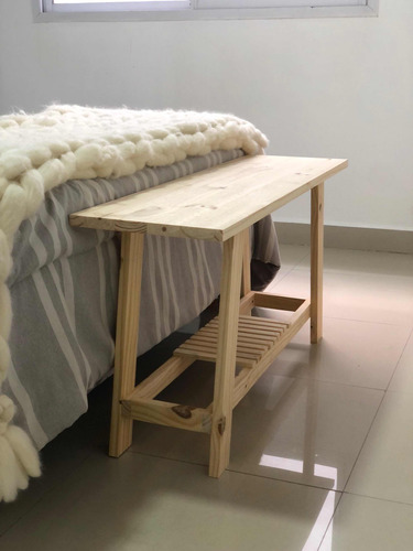 Pie De Cama Banco Nórdico Indi Madera 100cm