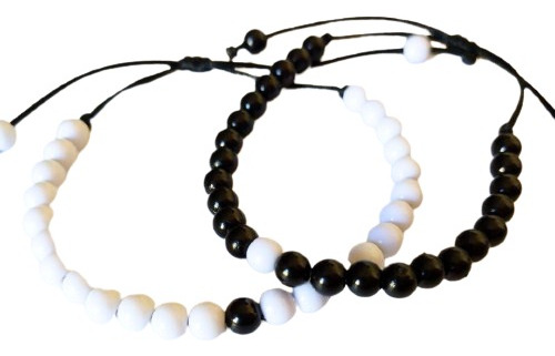 Kit 2 Pulseiras Yin Yang Pulseira Casal /amizade