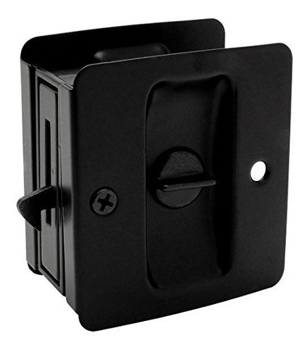 Diseñadores Impresiones Matte Black Pocket Door Privacy