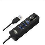 Hub 6 Puertos Multi Usb 2.0 Adaptador Con Lector Tarjeta Sd