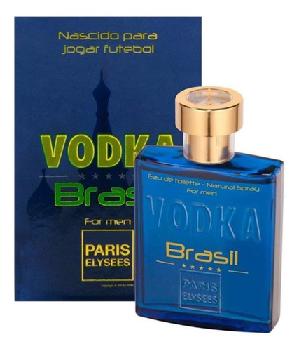 Perfume Paris Elysees Vodka Brasil Azul Masculino 100ml