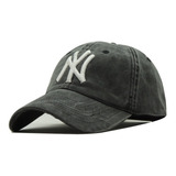 Gorra Ny Jean Vintage Gastada Mujer Hombre Bordada New York