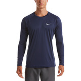 Polera De Natación Nike Long Sleeve Hydroguard Hombre Azul