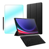 Case + Teclado + Película Para Galaxy Tab S9 Plus Tela 12.4