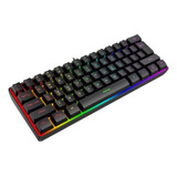 Teclado Gamer K401 Retroiluminado 60% Rgb Led  Para Juegos