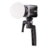 Lámpara De Fotografía Cob Video Led Light 60w Lcd Con Tricol