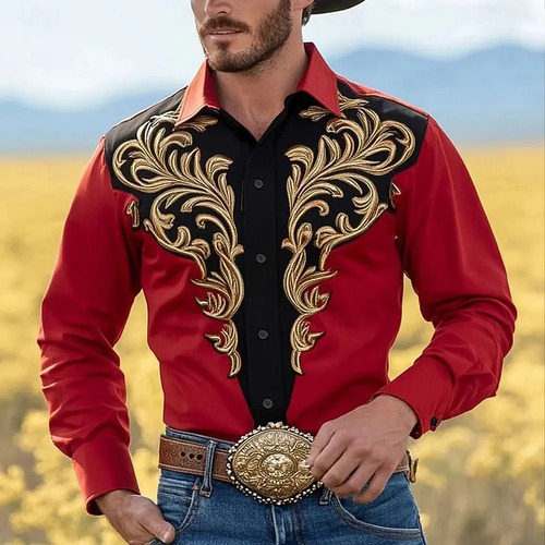 Camisa De Manga Larga Con Estampado De Estilo Chino Primaver