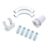 Kit Accesorios Caño Pvc 20mm 3/4 Curva Grampa Union Conector