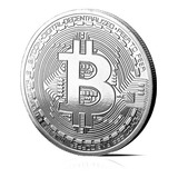 Moneda Conmemorativa Bitcoin Con Baño En Plata Ley 950