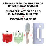 2 Pentes Disfarce + Lâmina Serrilhada + Escova P Degradê Kit