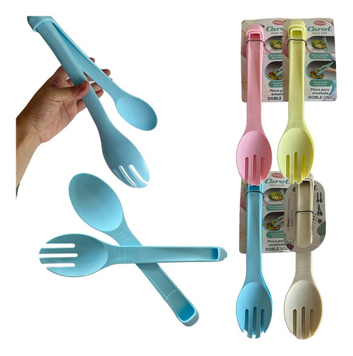 Pinza Ensalada Doble Uso Plastico 2pz 