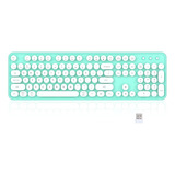 Links9+ Teclado Inalámbrico Bluetooth, Teclado Estilo Retro,