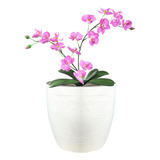 Vaso Para Plantas Malta Decorativo Redondo 24x20cm Grafiato