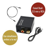 Convertidor Audio Óptico O Coaxi A Canal Dual 3.5 Mm Y/o Rca