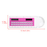 Mini Calculadora Digital Ruler, 2 En 1, Papelería Infantil S
