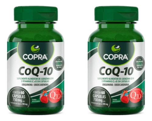 Kit 2 Copra Coenzima Q-10 60 Capsulas 750mg