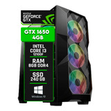 Computador Gamer Core I3 12100f Gtx 1650 Ram 8gb  Ssd 240gb