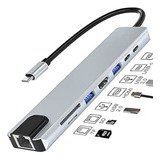 Tipo C Hub 8 En 1 Adaptador Usb C A Hdmi Android 