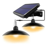 Luz Led Solar Externa, Luz Pendente De Cabeça Dupla.