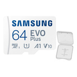 Cartão Memória Samsung 64gb Evo Plus 130mbs E Adapt +case