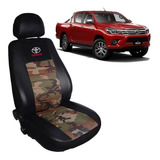 Funda Cubre Asiento Camuflada Toyota Hilux 16/- Con Apoya B.