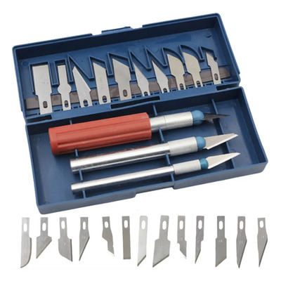 Kit Exacto NOTOU 26 Piezas Cuchillas Intercambiables con Estuche Aluminio | Meses sin interés