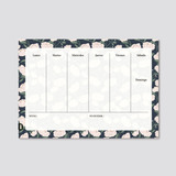 Block Planificador Semanal De Papel Floreado Planner Semana