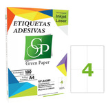 400 Etiqueta A4 Auto-adesiva Inkjet A4389 Ca4389 Pct 100 Fls