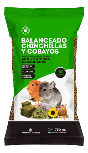 Alimento Para Chinchillas Nelsoni Ranch 750gr