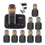 Kit Aparelho Telefone 2 Linhas Com 8 Ramal Bina Entrada Chip